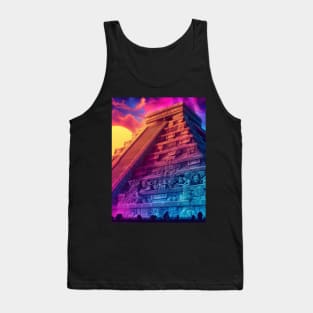 Mystical Echoes: Maya Art Revived in Vibrant Illustrations Tank Top